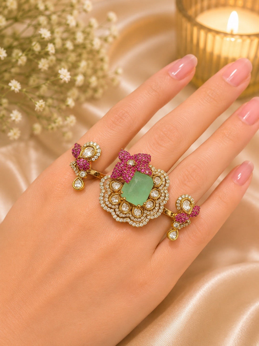 Mint & Ruby Majesty Ring