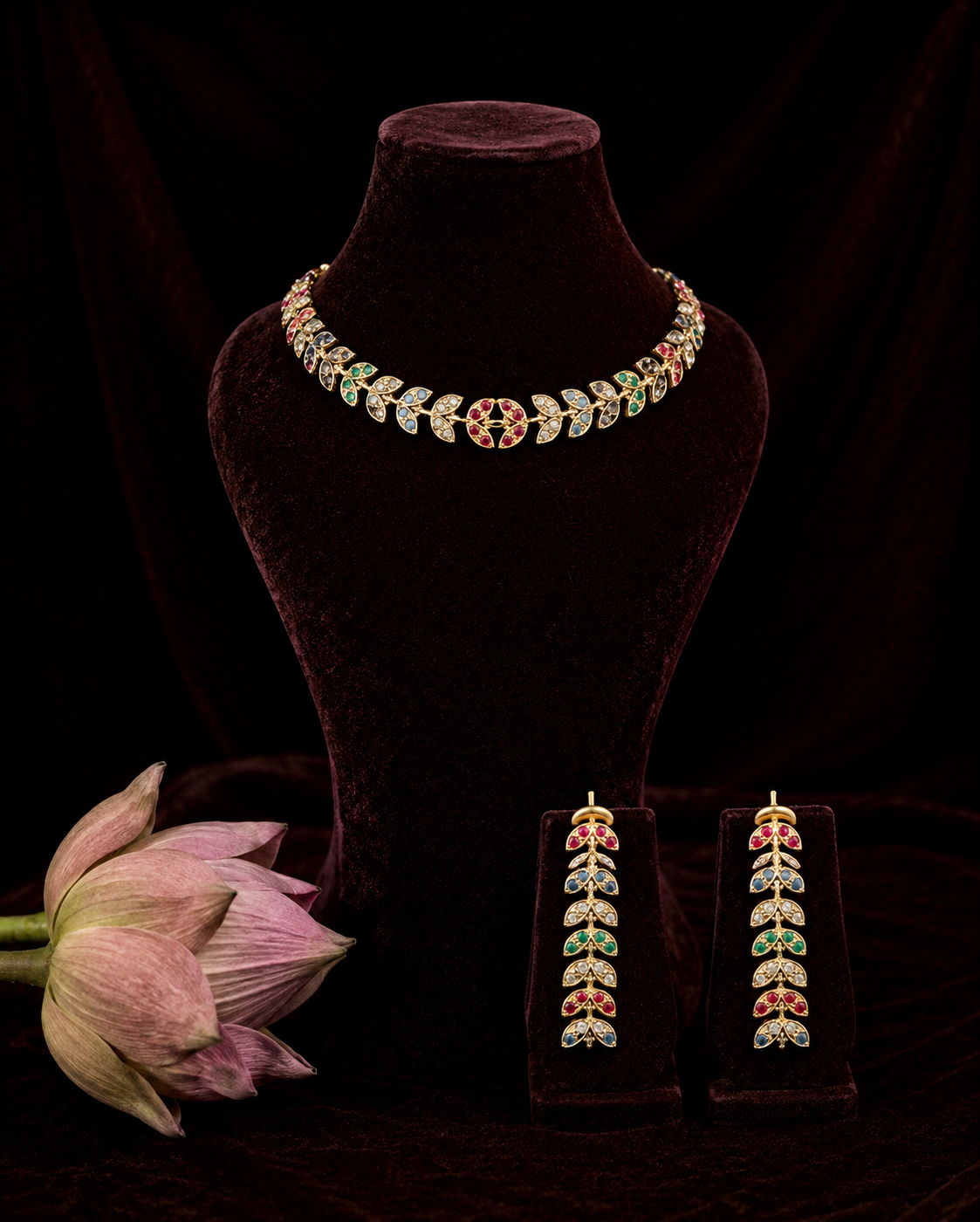 Gul-e-noor Jadau neckband