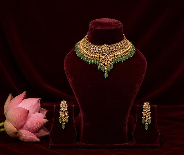 Emerald Paachi Kundan Choker Set